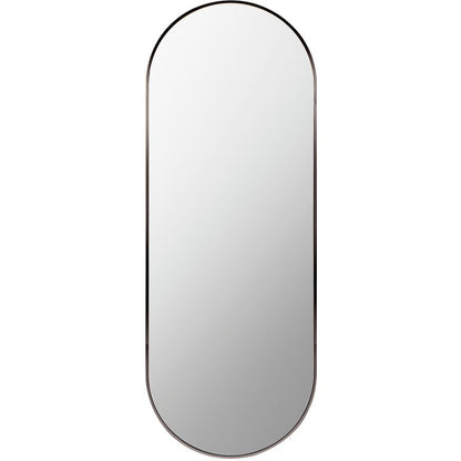 Miroir d'appoint ovale moderne en aluminium Livabliss Aranya en forme de pilule