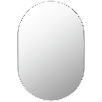 Miroir d'appoint ovale moderne en aluminium Livabliss Aranya en forme de pilule