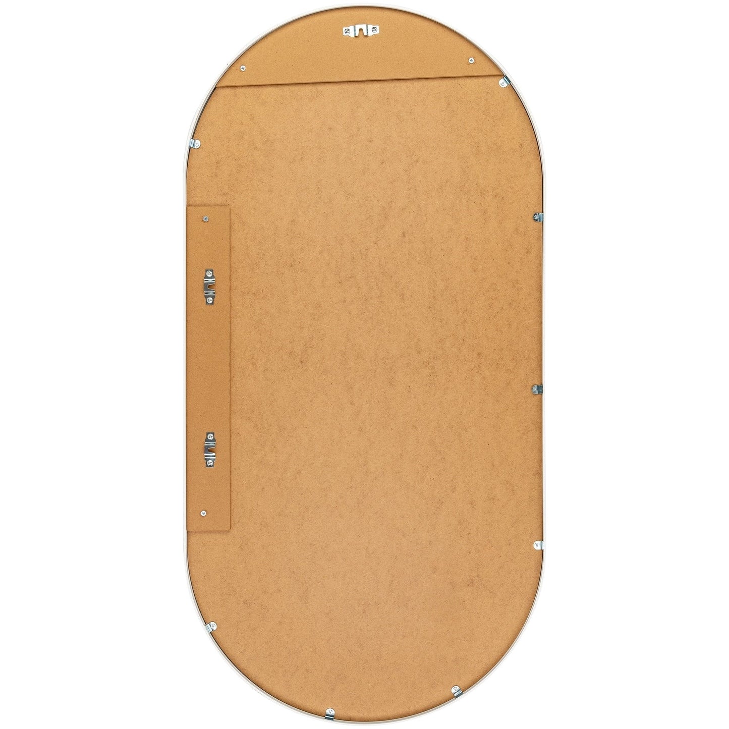 Miroir d'appoint ovale moderne en aluminium Livabliss Aranya en forme de pilule