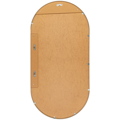 Miroir d'appoint ovale moderne en aluminium Livabliss Aranya en forme de pilule