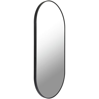 Miroir d'appoint ovale moderne en aluminium Livabliss Aranya en forme de pilule