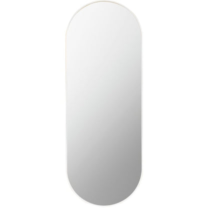 Miroir d'appoint ovale moderne en aluminium Livabliss Aranya en forme de pilule