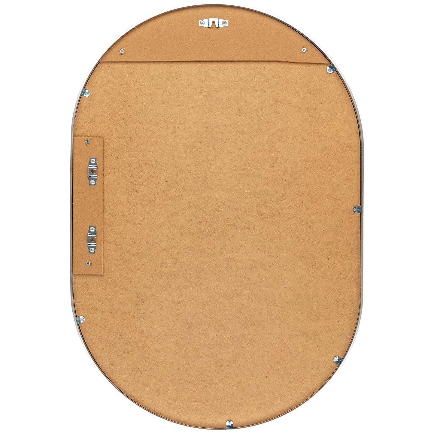 Miroir d'appoint ovale moderne en aluminium Livabliss Aranya en forme de pilule