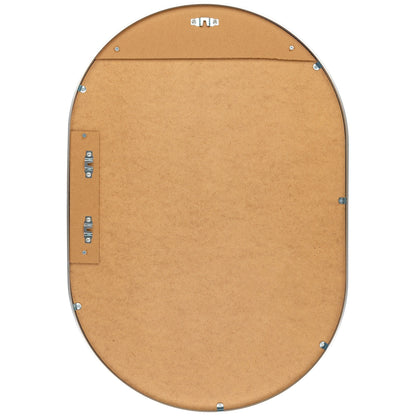 Miroir d'appoint ovale moderne en aluminium Livabliss Aranya en forme de pilule