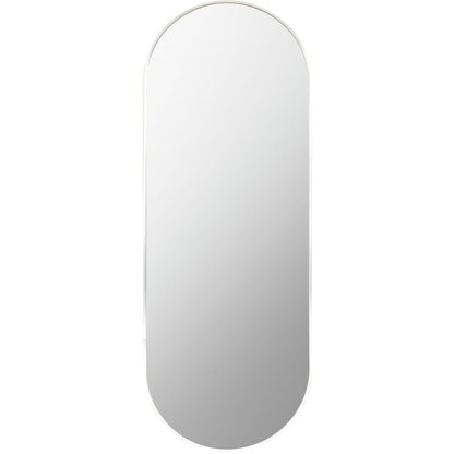 Miroir d'appoint ovale moderne en aluminium Livabliss Aranya en forme de pilule
