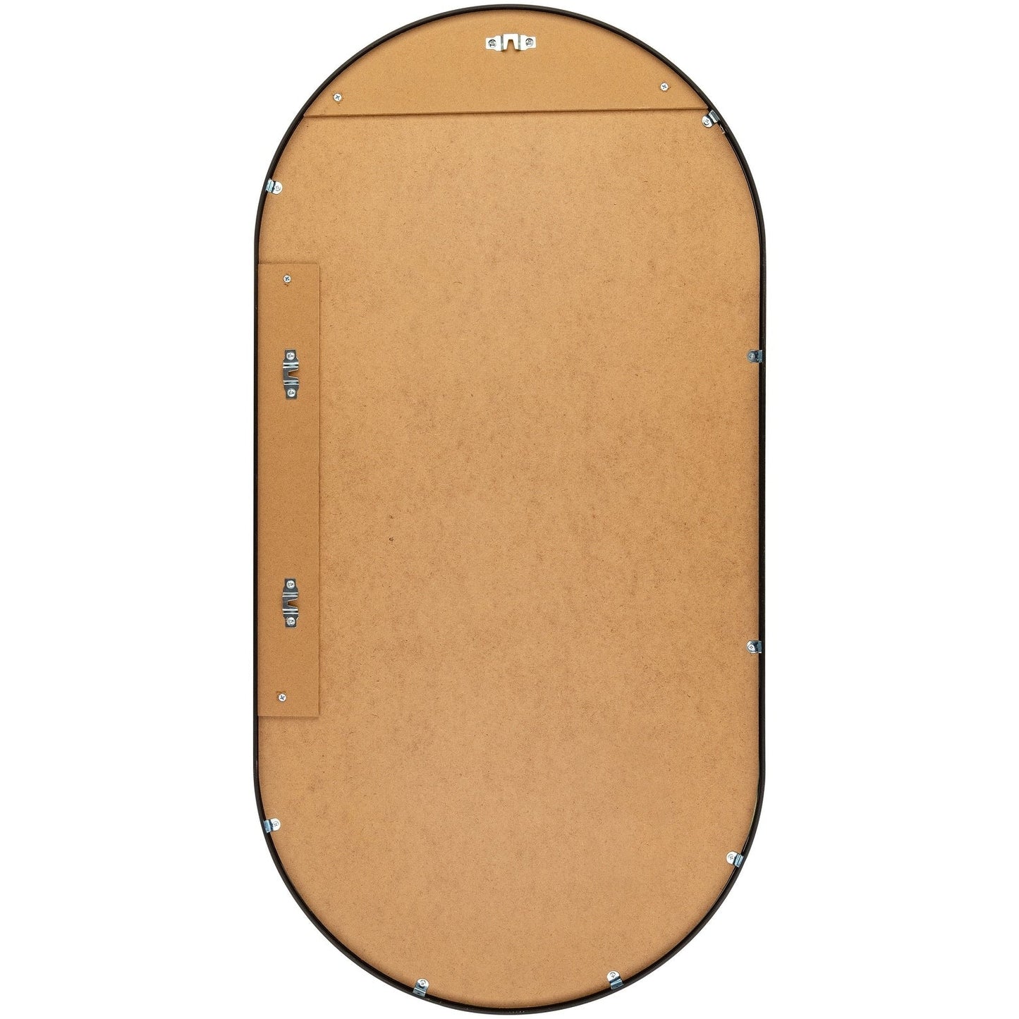 Miroir d'appoint ovale moderne en aluminium Livabliss Aranya en forme de pilule