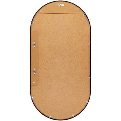 Miroir d'appoint ovale moderne en aluminium Livabliss Aranya en forme de pilule