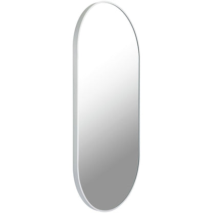Miroir d'appoint ovale moderne en aluminium Livabliss Aranya en forme de pilule