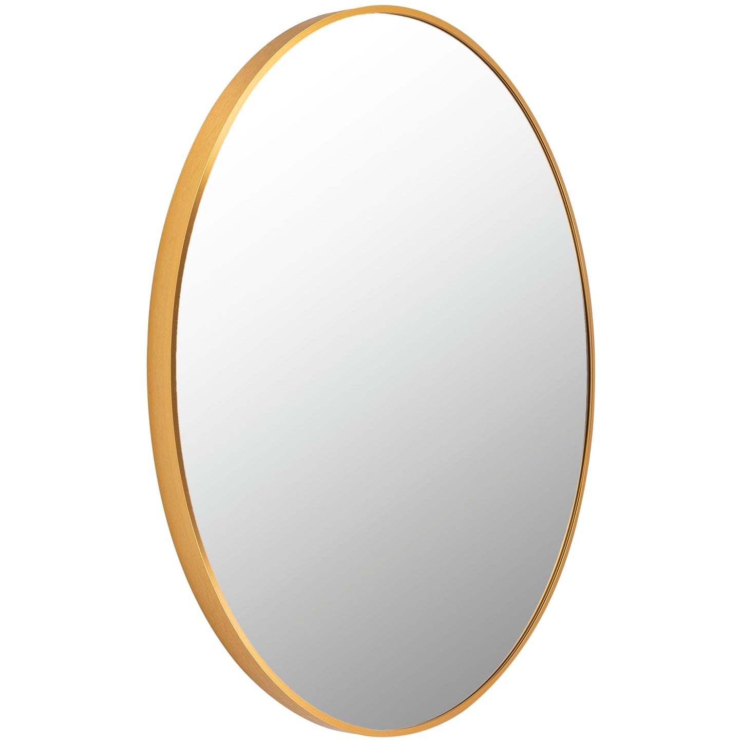 Miroir d'appoint rond moderne en aluminium Livabliss Aranya