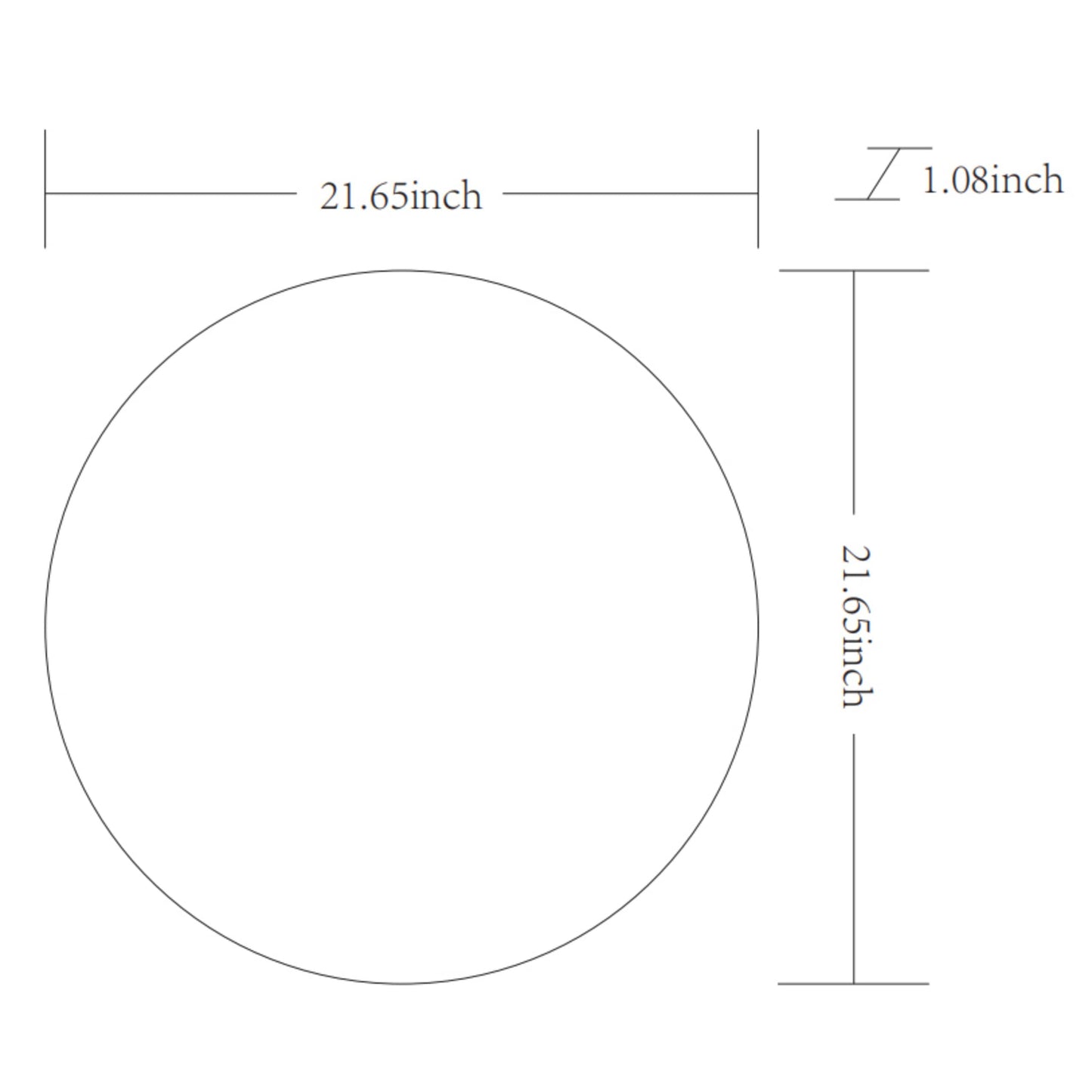 Miroir d'appoint rond moderne en aluminium Livabliss Aranya