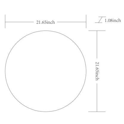 Miroir d'appoint rond moderne en aluminium Livabliss Aranya