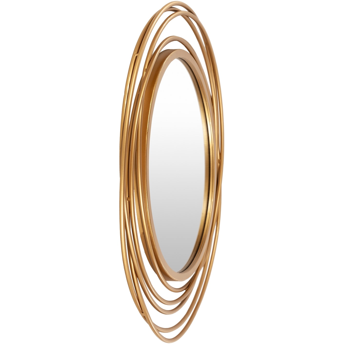 Miroir rond doré Livabliss Kindra Modern Circles