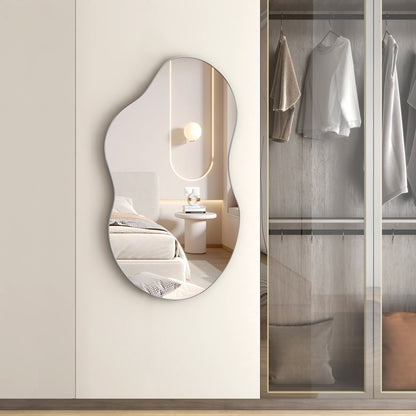 Miroir mural asymétrique ondulé antique