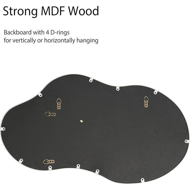 Miroir mural asymétrique ondulé antique