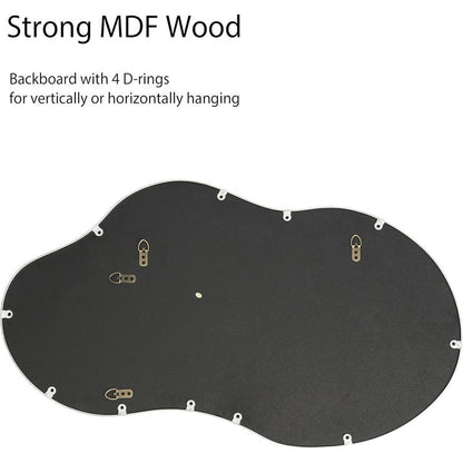 Miroir mural asymétrique ondulé antique