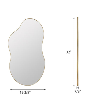 Miroir mural asymétrique ondulé antique