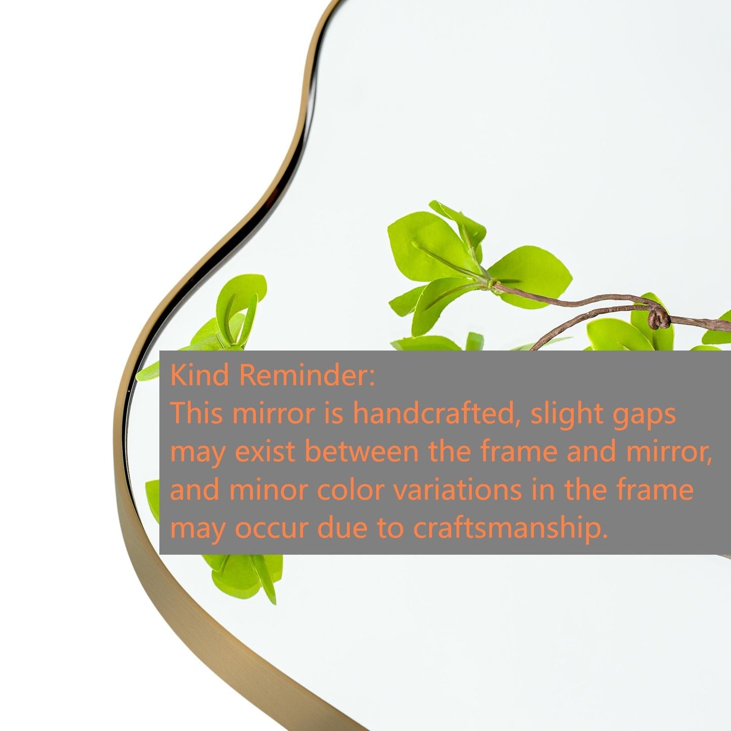 Miroir mural asymétrique ondulé antique