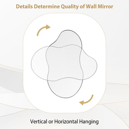 Miroir mural asymétrique ondulé antique