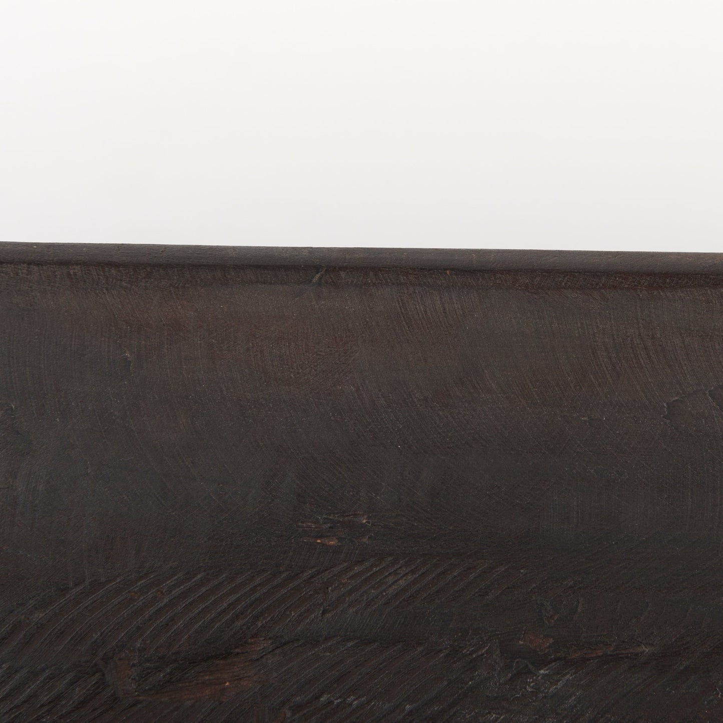 Bol rectangulaire extra large Athena en bois recyclé noir-brun - 26,0 L x 10,0 l x 7,0 H