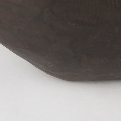 Bol rectangulaire extra large Athena en bois recyclé noir-brun - 26,0 L x 10,0 l x 7,0 H