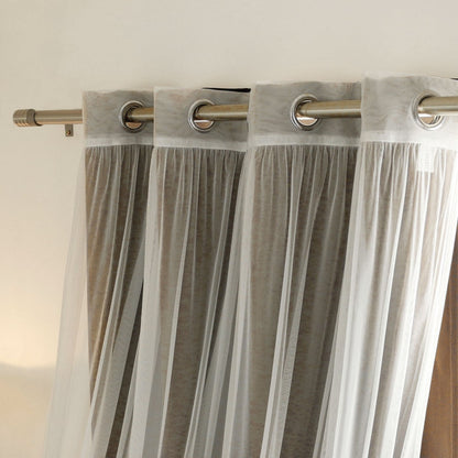 Ensemble de rideaux occultants transparents Aurora Home Mix and Match, 4 pièces