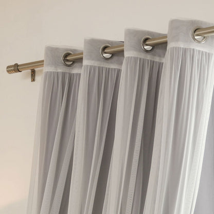 Ensemble de rideaux occultants transparents Aurora Home Mix and Match, 4 pièces