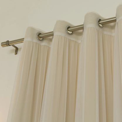 Ensemble de rideaux occultants transparents Aurora Home Mix and Match, 4 pièces