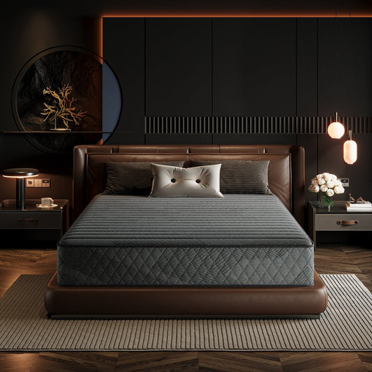 Matelas hybride SweDrea 10 po en mousse à mémoire de forme infusée de gel, ferme et mi-ferme, rafraîchissant et respirant, certifié CertiPUR-US, SGS et OEKO-TEX