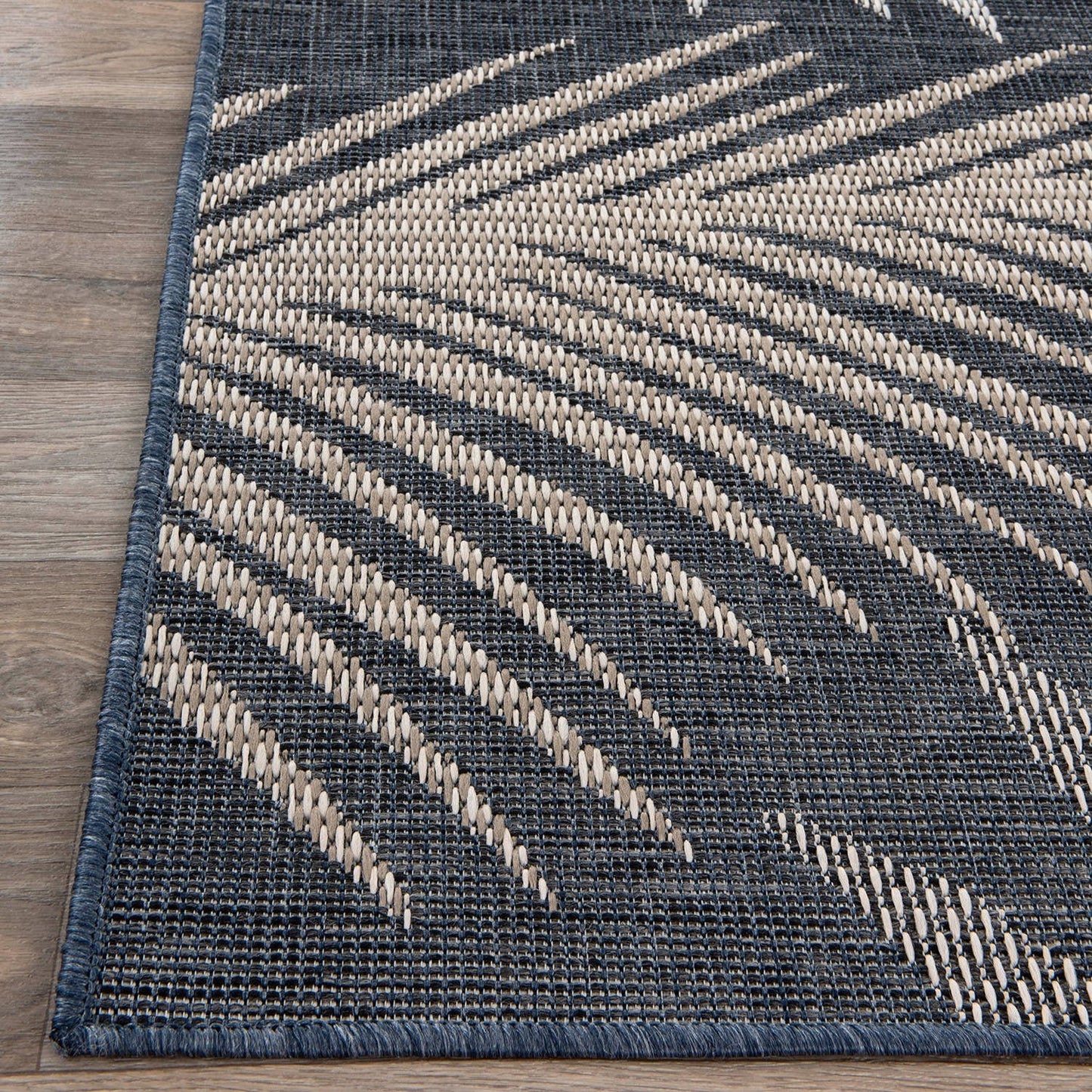 Tapis d'intérieur/extérieur à motif de feuilles de palmier des Bahamas
