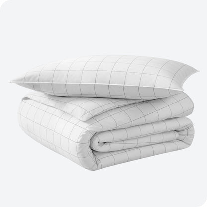 Parure de lit en percale de coton biologique Bare Home