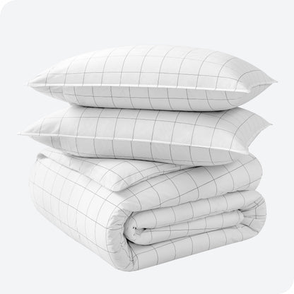 Parure de lit en percale de coton biologique Bare Home
