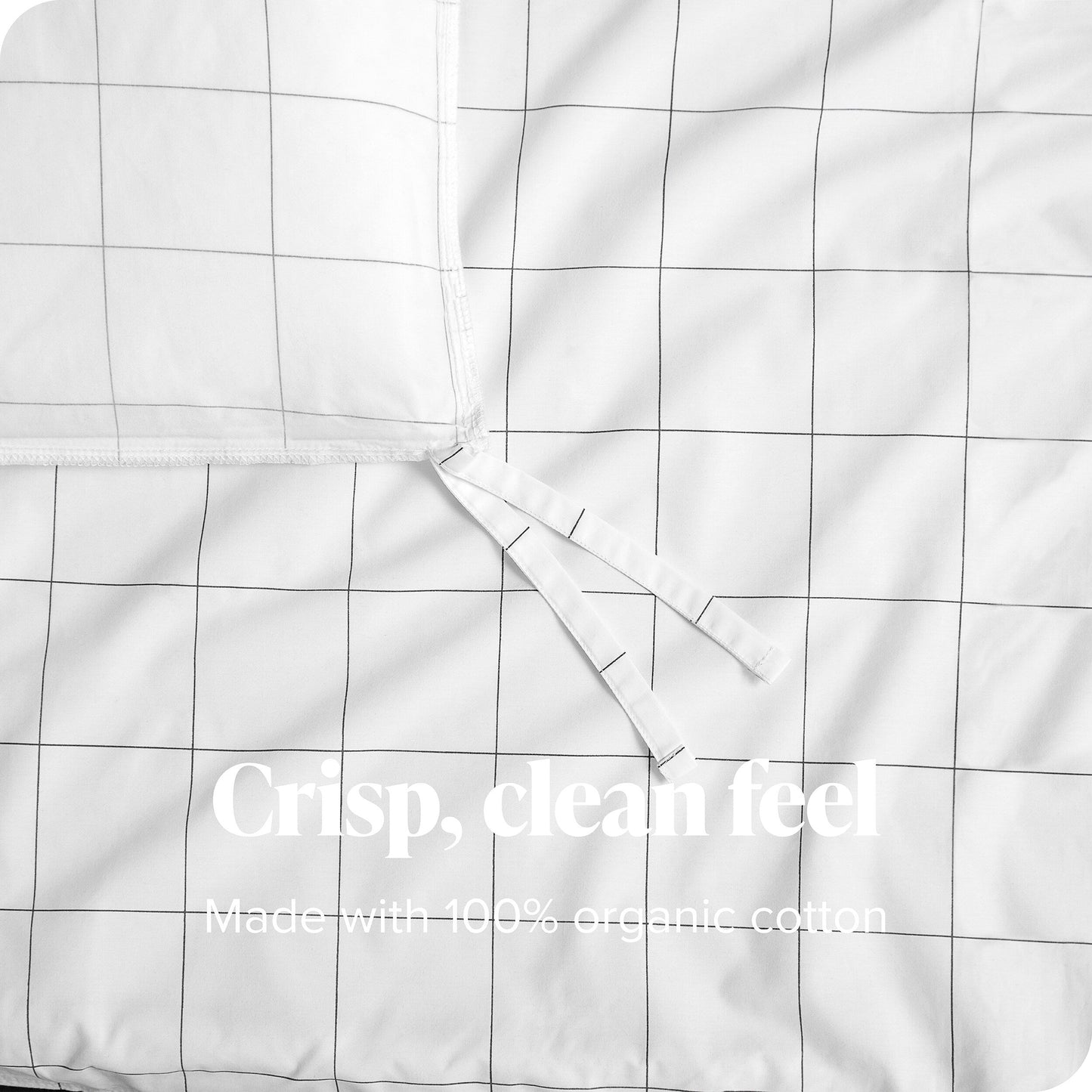 Parure de lit en percale de coton biologique Bare Home