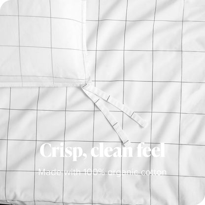 Parure de lit en percale de coton biologique Bare Home