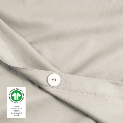 Parure de lit en coton biologique Bare Home - Tissage satiné lisse