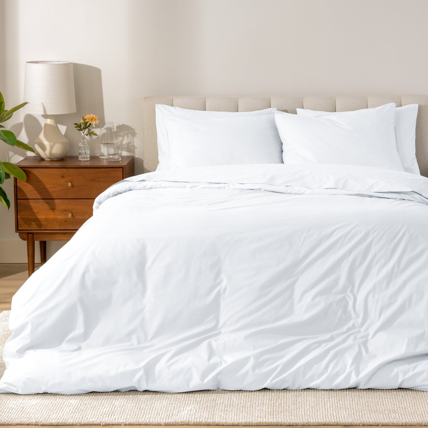 Parure de lit en percale de coton biologique Bare Home