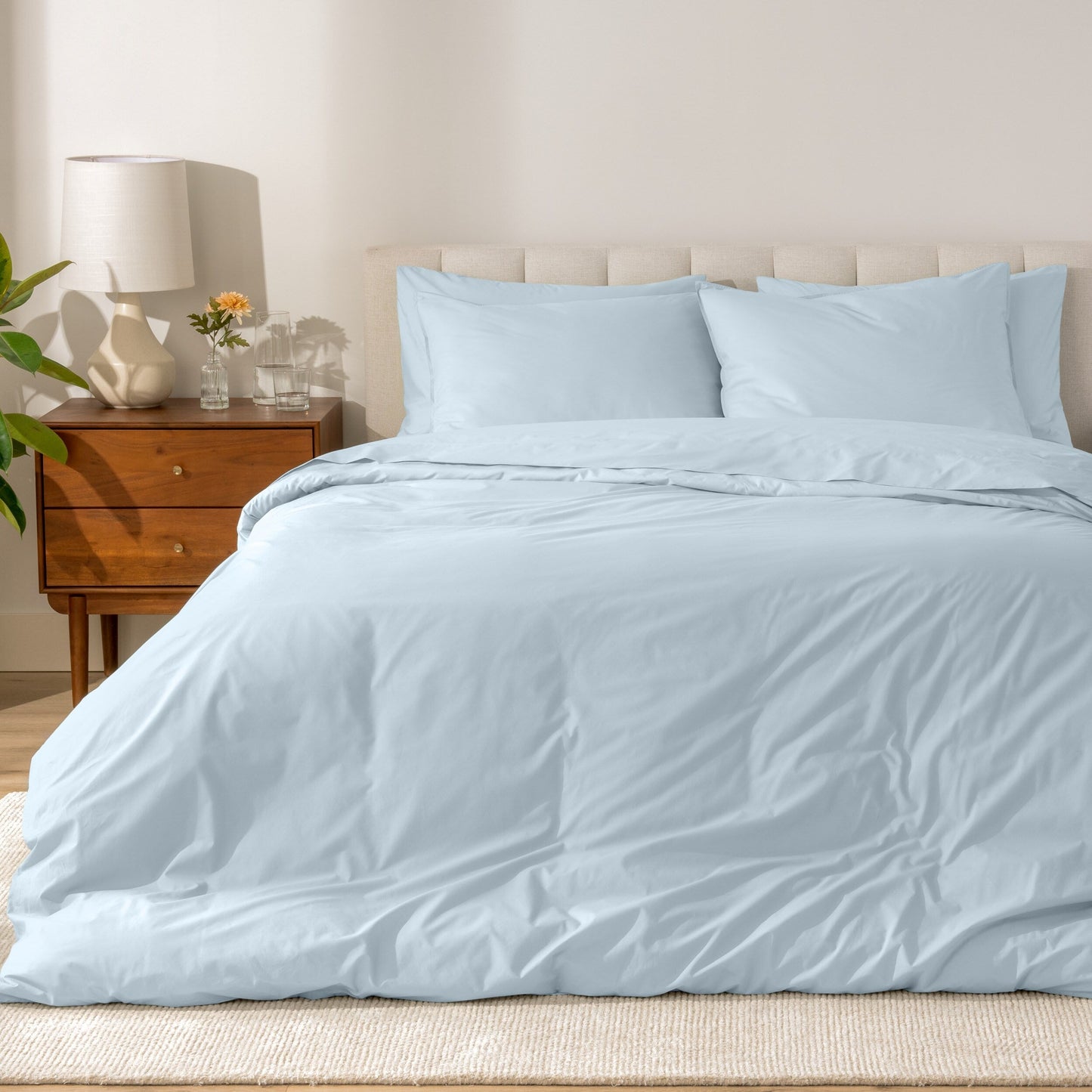 Parure de lit en percale de coton biologique Bare Home