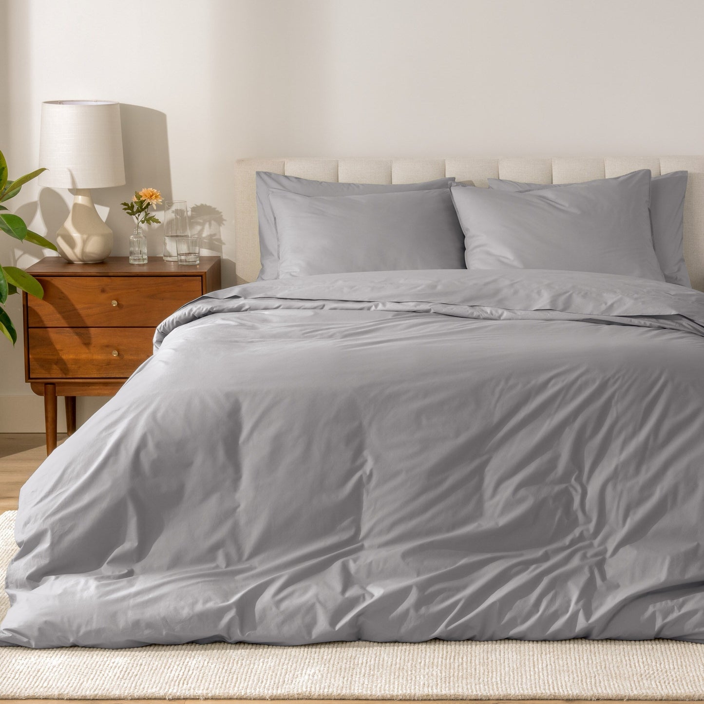 Parure de lit en percale de coton biologique Bare Home