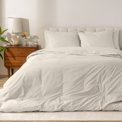 Parure de lit en percale de coton biologique Bare Home