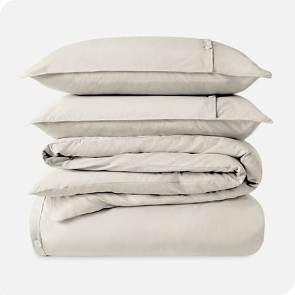 Parure de lit en percale de coton biologique Bare Home