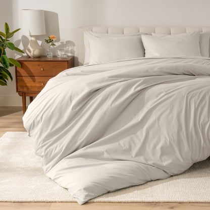 Parure de lit en percale de coton biologique Bare Home