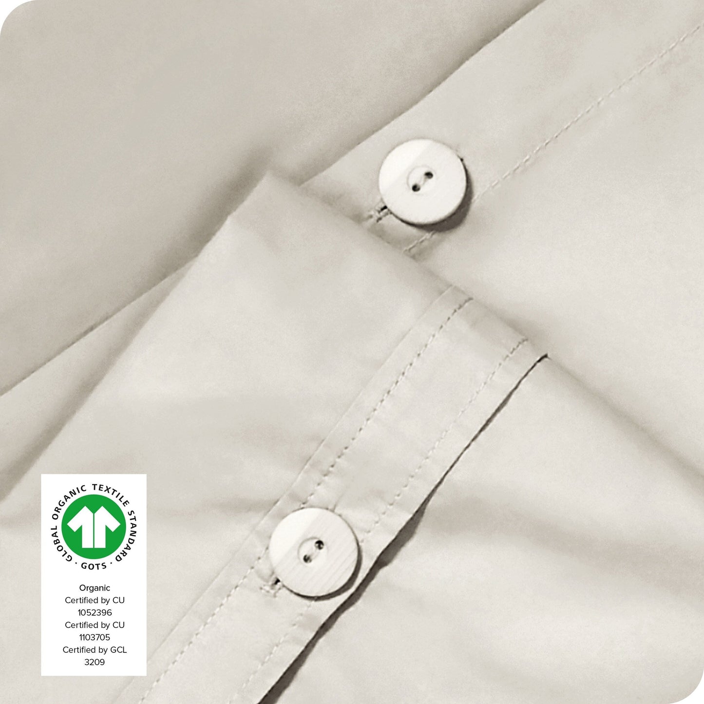 Parure de lit en percale de coton biologique Bare Home