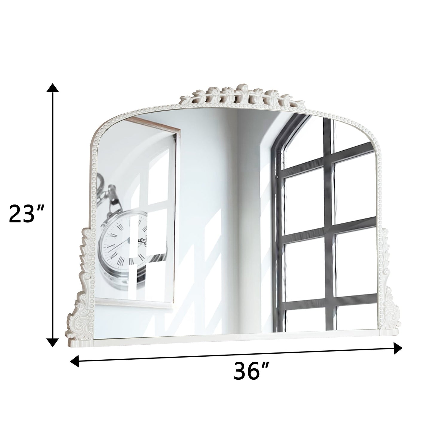 Miroir mural en arc, miroirs d'appoint baroques - 36×23