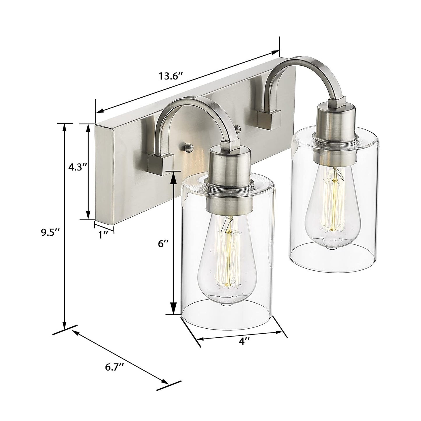 Luminaires de salle de bain - Applique murale style ferme