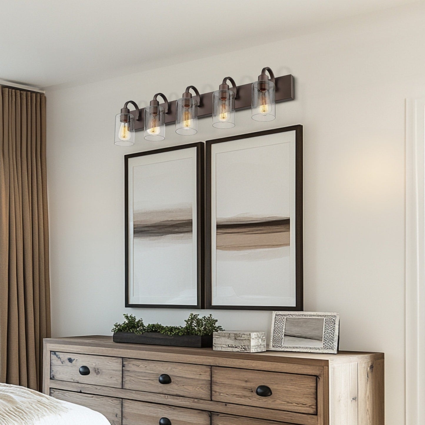 Luminaires de salle de bain - Applique murale style ferme