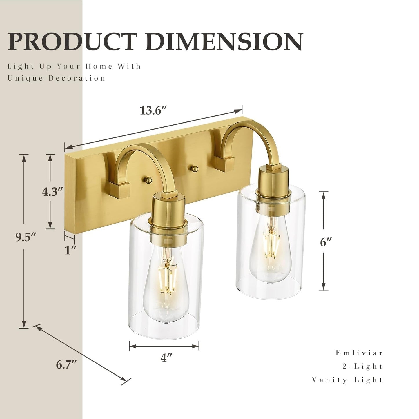 Luminaires de salle de bain - Applique murale style ferme