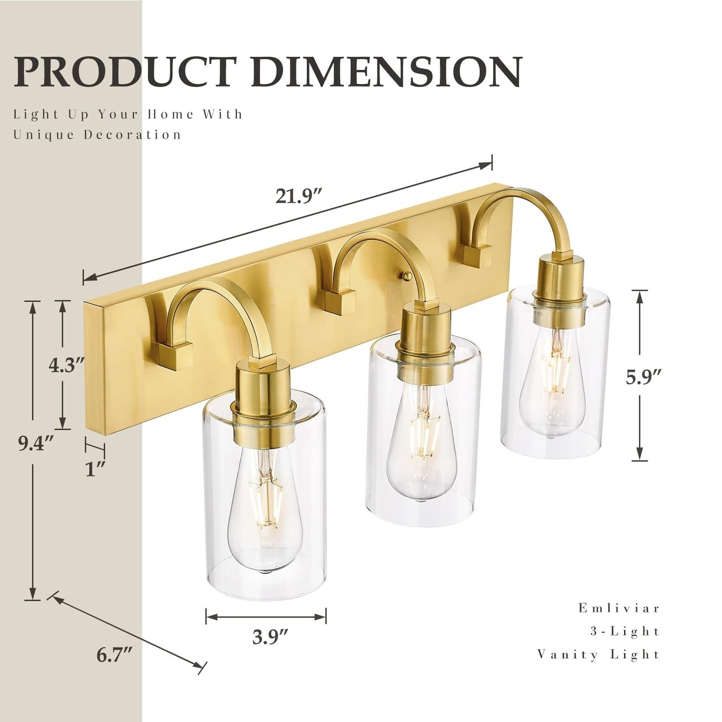 Luminaires de salle de bain - Applique murale style ferme