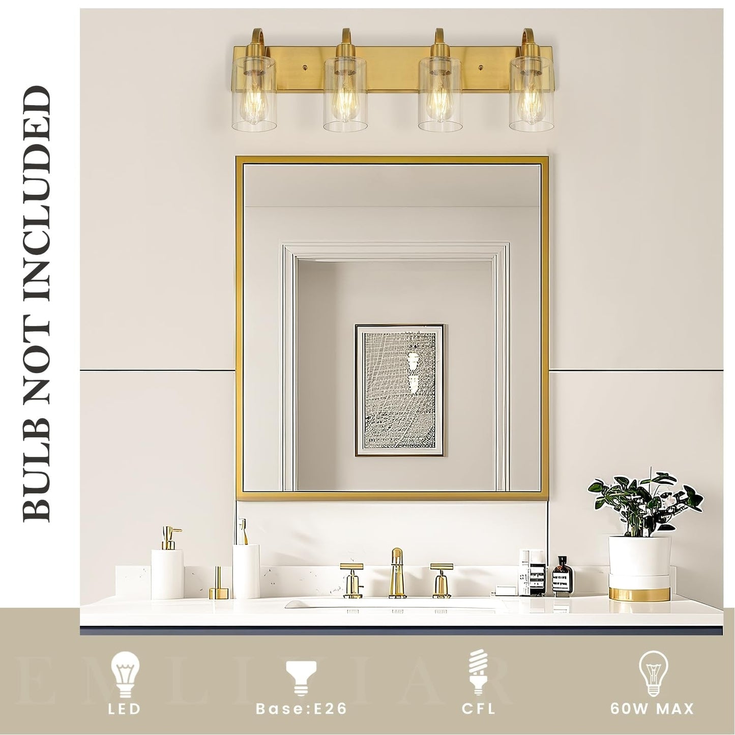 Luminaires de salle de bain - Applique murale style ferme