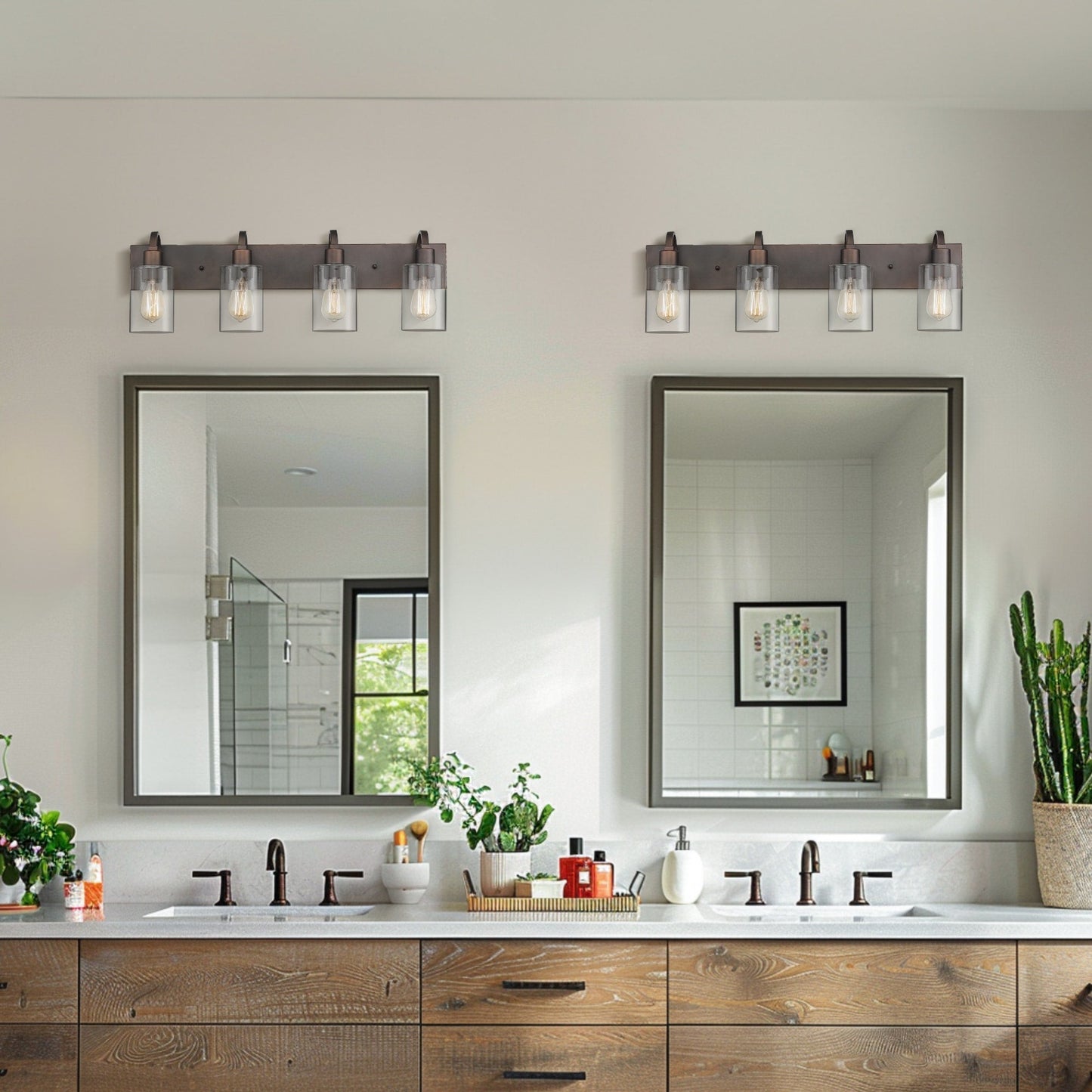 Luminaires de salle de bain - Applique murale style ferme