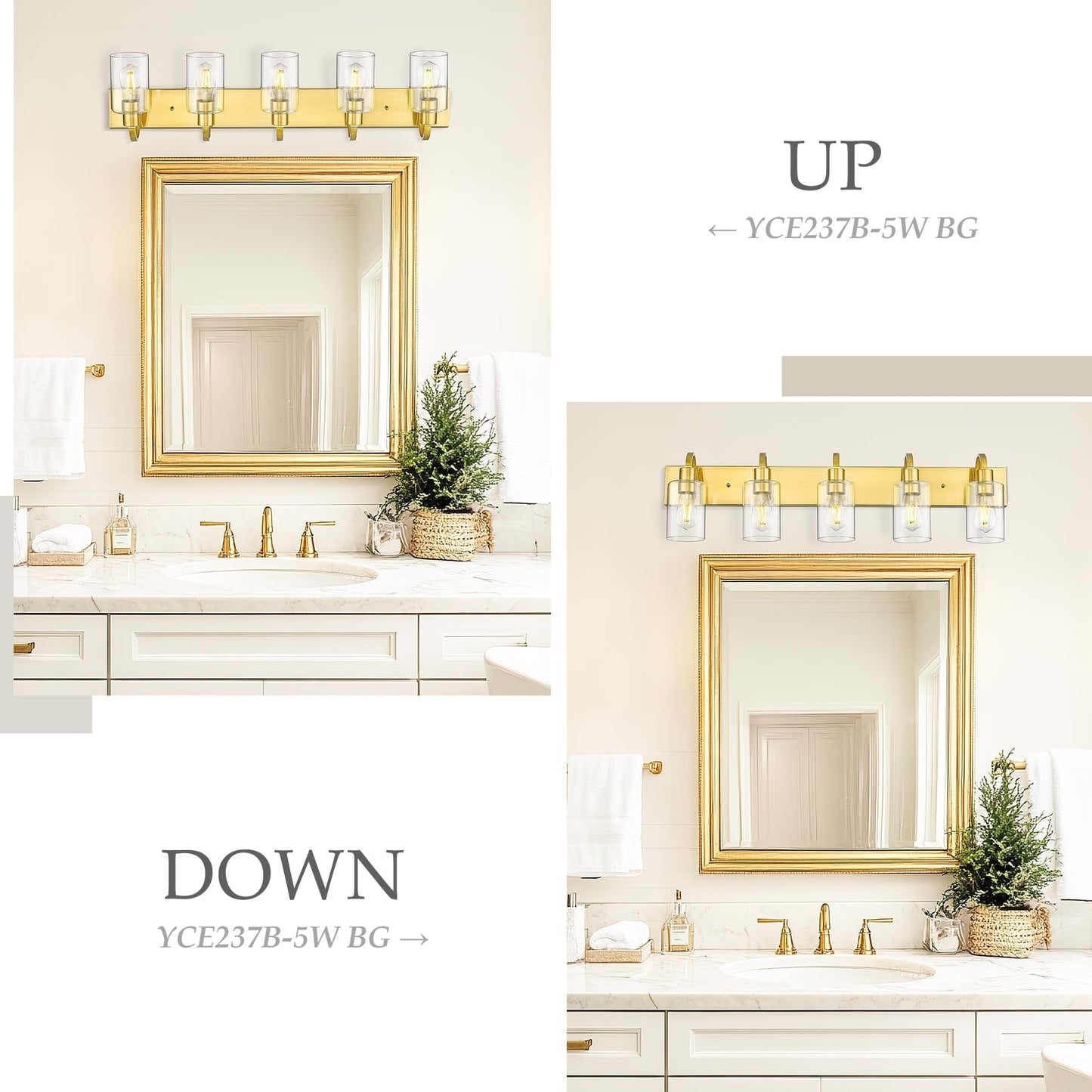 Luminaires de salle de bain - Applique murale style ferme