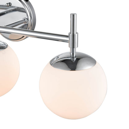 Luminaire de salle de bain à 3 lampes 929 Lighting, disponible en plusieurs finitions et avec abat-jour en verre opale